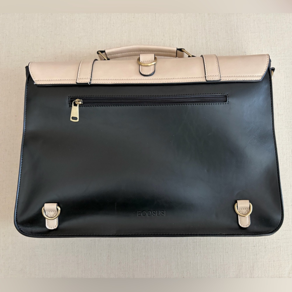 Vegan Leather Messenger Bag / Briefcase / Backpack Combo - Picture 3 of 7